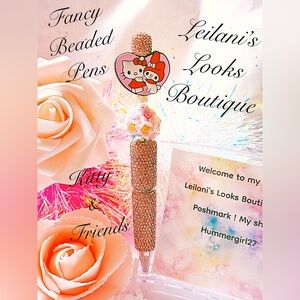 Fancy beaded pen/gifts/heart/hello kitty/flower beads/